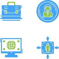 Briefcase and User Icon vector