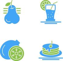 Pear and Orange Juice Icon vector