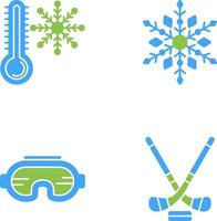 Snow Flake and Cold Icon vector