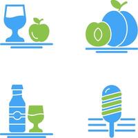 Healthy and Apricot Icon vector