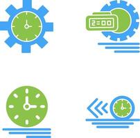 hora administración y hora administración icono vector