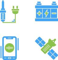 Soldering and Battery Icon vector