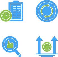 Time Planing and Loop Icon vector