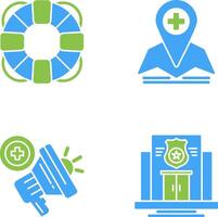 Lifesaver and Location Icon vector