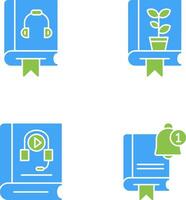 Audiobook and Botany Icon vector