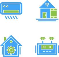 Air Conditioner and Home Automation Icon vector