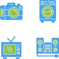 Digital Camera and Washing Icon vector