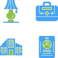 Lamp and briefcase Icon vector