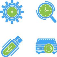 Direction and Magnifier Icon vector