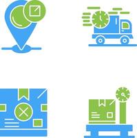 fast delivery and location Icon vector