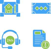 blueprint and rug Icon vector