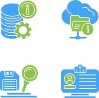 data and folder Icon vector