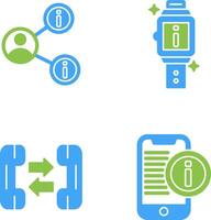 compartir y reloj inteligente icono vector