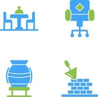 Chair and Dinning Table Icon vector