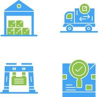 stock and delivery truck Icon vector
