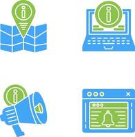 information point and laptop Icon vector