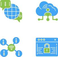 chat and network Icon vector