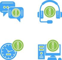 chat box and informatiion Icon vector