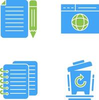 page and web page Icon vector