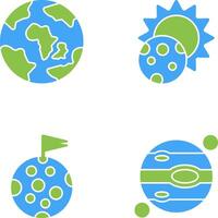 earth and eclipse Icon vector