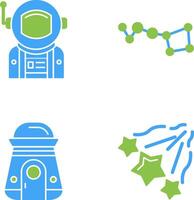 big dipper and astronaut Icon vector