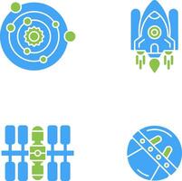 solar systems and space shuttle Icon vector