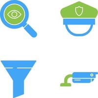 Detective and Police Hat Icon vector