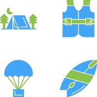 Tent and Life Icon vector