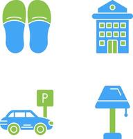 Slippers and Hotel Icon vector