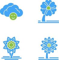 Cloudy and Clover Icon vector