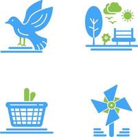Parking and Bird Icon vector