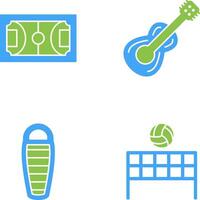 fútbol americano y guitarra icono vector