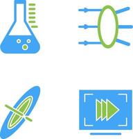 Refraction and beaker Icon vector