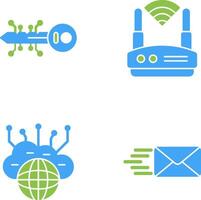 Key and WIFI Icon vector