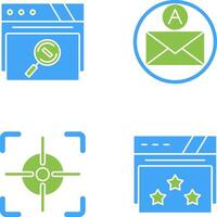 Magnifying Glass and Email Icon vector