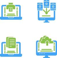 Print and Computer Icon vector