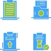 Clipboard and List Folder Icon vector