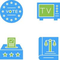 votar y televisión icono vector