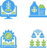 planta y cosecha icono vector