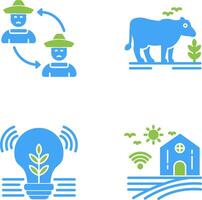 Connect and Cattle Icon vector