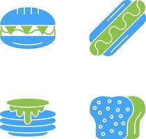 Sandwich and Hotdog Icon vector