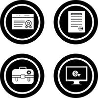 quality assurance and press release Icon vector