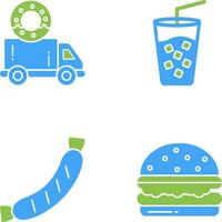 Delivery Truck and Cold Drink Icon vector