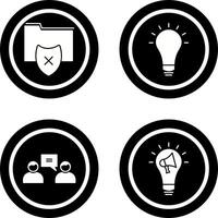 vulnerable folders and innovatives idea Icon vector