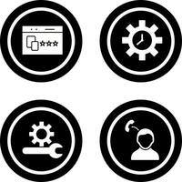 Website Promotion and Time Optimization Icon vector