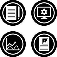 write feedback and computer settings Icon vector