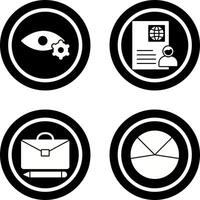 view setting and global profile Icon vector