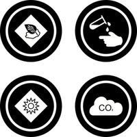 Environment hazard and Corrosive hazard Icon vector