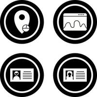 location statistics and webpage statistics Icon vector