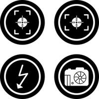 focus vertical and focus horizontal Icon vector